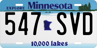 MN license plate 547SVD
