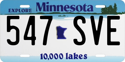 MN license plate 547SVE