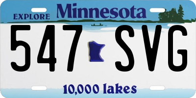 MN license plate 547SVG
