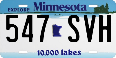 MN license plate 547SVH