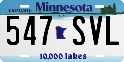 MN license plate 547SVL