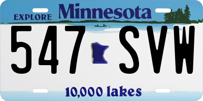 MN license plate 547SVW