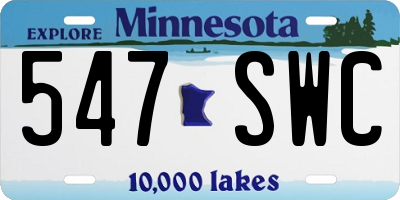 MN license plate 547SWC