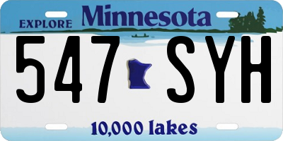 MN license plate 547SYH