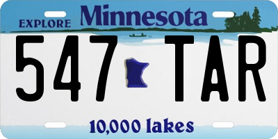MN license plate 547TAR