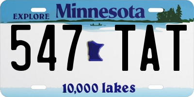 MN license plate 547TAT