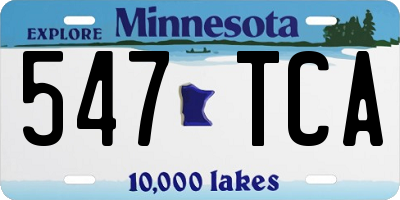 MN license plate 547TCA