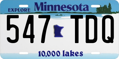 MN license plate 547TDQ