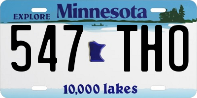 MN license plate 547THO