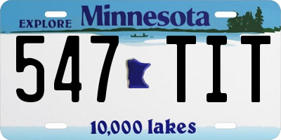 MN license plate 547TIT
