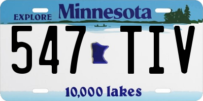 MN license plate 547TIV