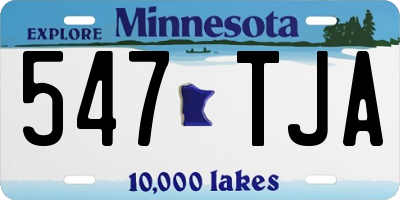 MN license plate 547TJA