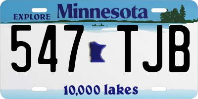 MN license plate 547TJB