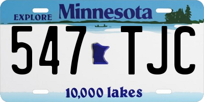 MN license plate 547TJC