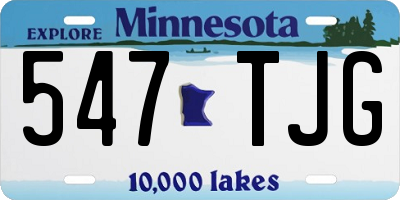 MN license plate 547TJG