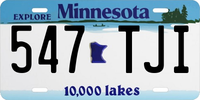 MN license plate 547TJI
