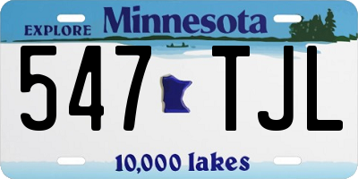 MN license plate 547TJL