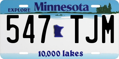 MN license plate 547TJM