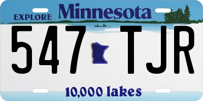 MN license plate 547TJR