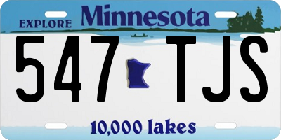 MN license plate 547TJS