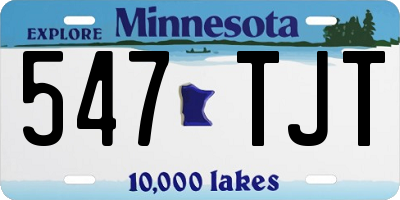 MN license plate 547TJT