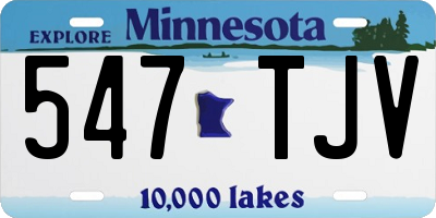 MN license plate 547TJV