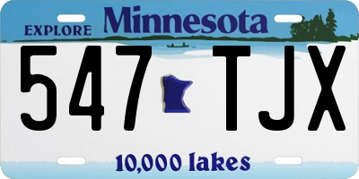 MN license plate 547TJX