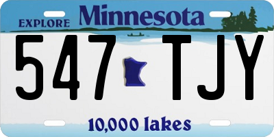 MN license plate 547TJY