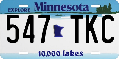 MN license plate 547TKC
