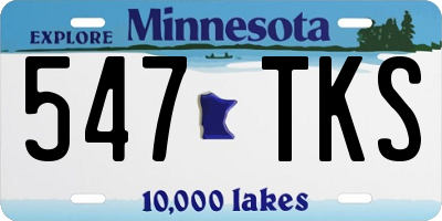MN license plate 547TKS