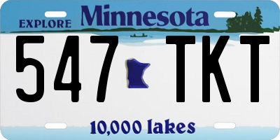 MN license plate 547TKT