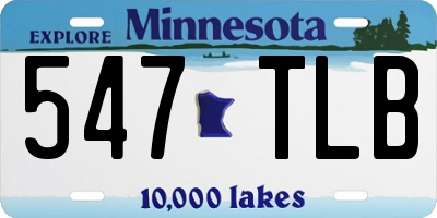 MN license plate 547TLB