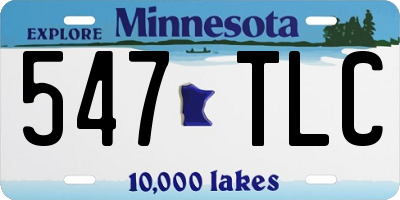 MN license plate 547TLC