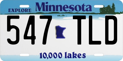 MN license plate 547TLD