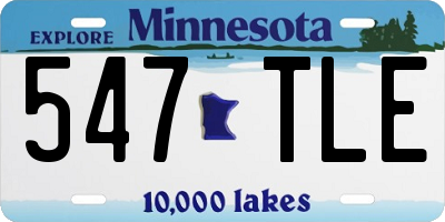 MN license plate 547TLE