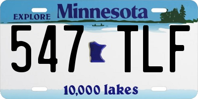 MN license plate 547TLF