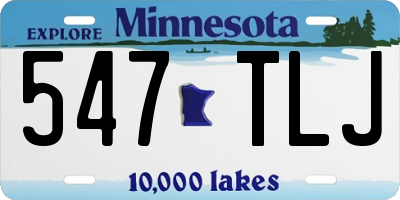 MN license plate 547TLJ
