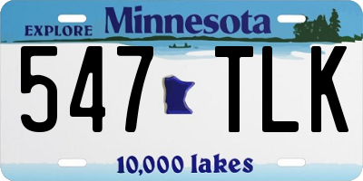 MN license plate 547TLK
