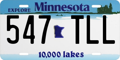MN license plate 547TLL