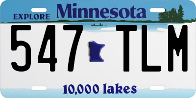 MN license plate 547TLM