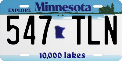 MN license plate 547TLN