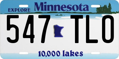 MN license plate 547TLO