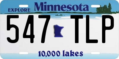 MN license plate 547TLP