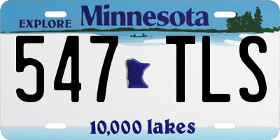 MN license plate 547TLS