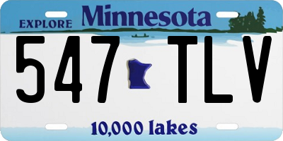 MN license plate 547TLV