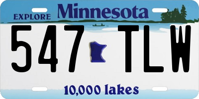 MN license plate 547TLW