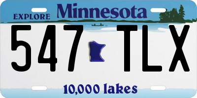 MN license plate 547TLX