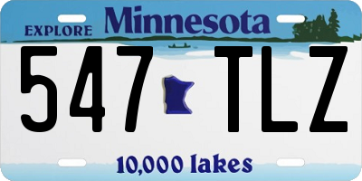 MN license plate 547TLZ