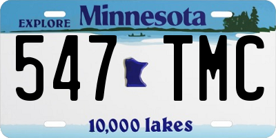 MN license plate 547TMC