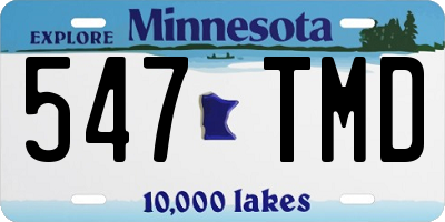 MN license plate 547TMD
